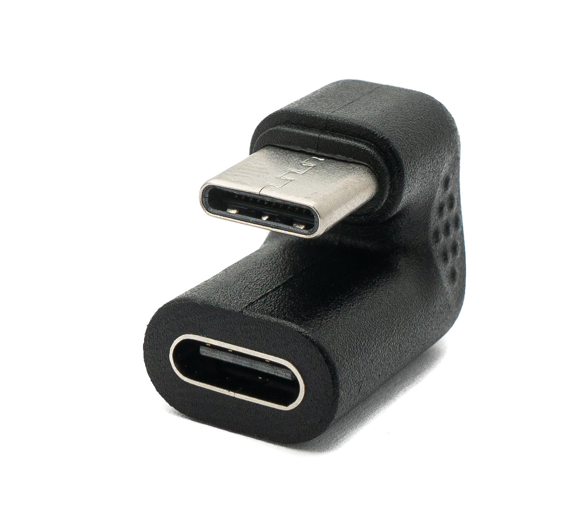 USB 3.1 U Turn 180° Adapter Typ C Buchse zu Stecker Kabel in Schwarz | System-S