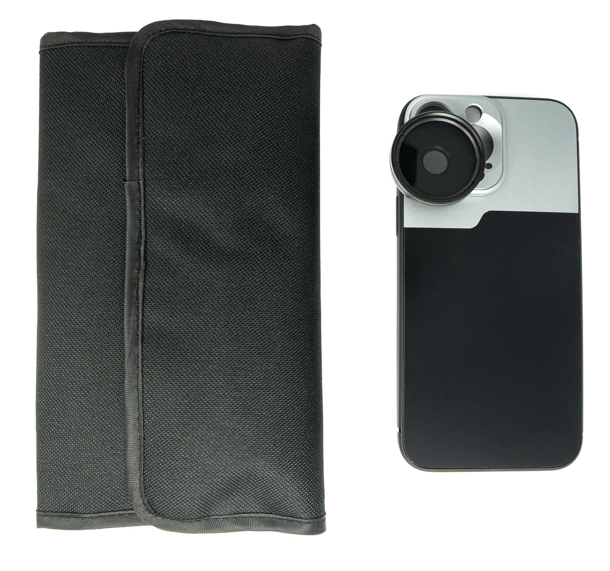 ND Filter Set 37 mm Neutraldichte mit Hülle und Tasche für iPhone 13 Pro Max | System-S