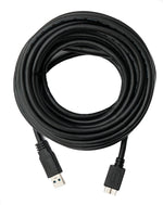 USB 3.0 Kabel 8 m Micro B Stecker zu A Stecker in Schwarz | System-S