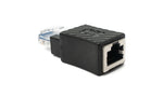 LAN Adapter RJ45 Buchse zu Stecker Ethernetadapter Kabel in Schwarz | System-S
