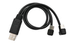 USB 3.1 Kabel 30 cm Typ C & 2.0 Micro B Stecker zu A Stecker Winkel in Schwarz | System-S
