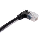 LAN Kabel 25 cm RJ45 8P8C STP Cat6 Stecker zu Stecker Winkel Schwarz | System-S