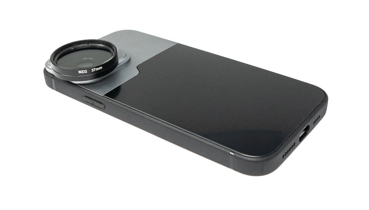 ND Filter Set 37 mm Neutraldichte mit Hülle und Tasche für iPhone 13 Pro Max | System-S