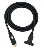 USB 3.1 Kabel 100 cm Typ C Stecker zu Buchse Schraube in Schwarz | System-S