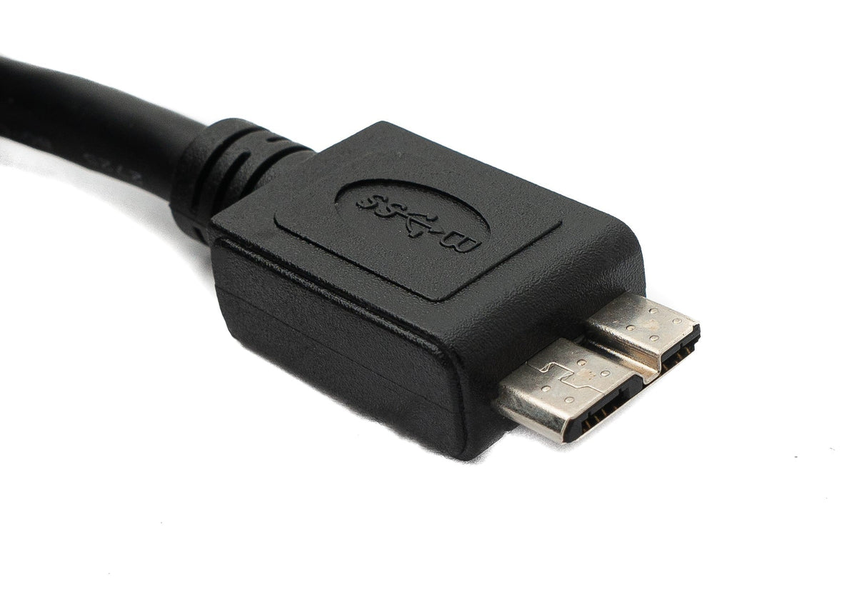 USB 3.0 Kabel 8 m Micro B Stecker zu A Stecker in Schwarz | System-S