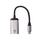 LAN Kabel 20 cm RJ45 Buchse zu USB 3.1 Typ C Stecker Adapter in Grau | System-S