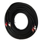 Cinch 2 RCA Kabel 30 m Stecker zu Stecker Stereo AV in Schwarz | System-S