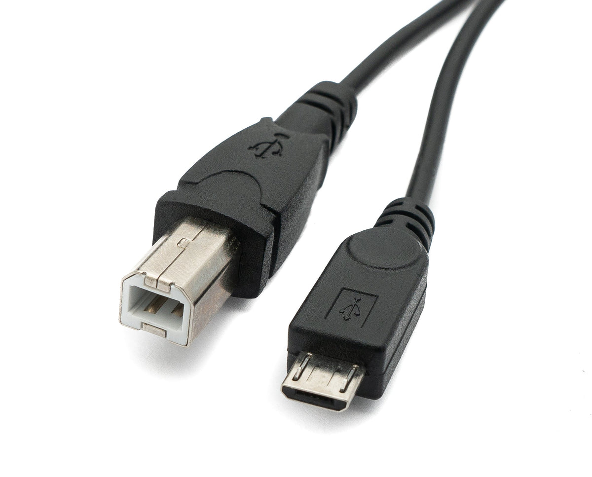 USB 3.1 Kabel 30 cm Typ C Buchse zu 2.0 Micro B und Typ B Stecker Adapter Schwarz | System-S