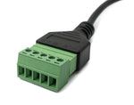 USB 2.0 Kabel 30 cm Typ A Buchse zu 5 polig Leiterplattenstecker Schwarz | System-S