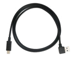 USB 3.1 Kabel 1 m Typ C Stecker zu Typ A Stecker Winkel in Schwarz | System-S