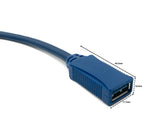 USB 3.0 Kabel 50 cm Typ A Stecker zu Buchse in Blau | System-S