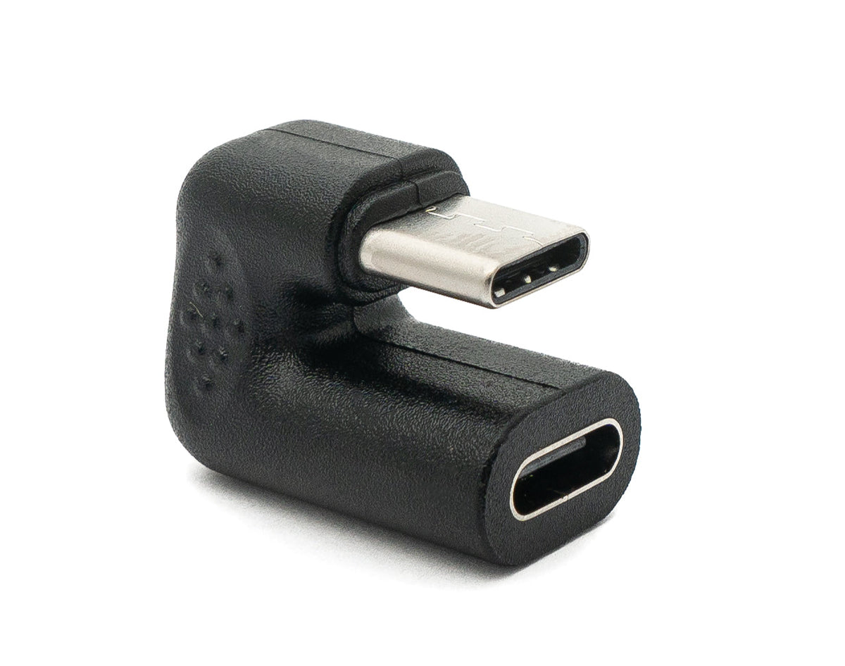 USB 3.1 U Turn 180° Adapter Typ C Buchse zu Stecker Kabel in Schwarz | System-S