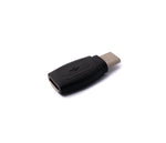 USB 3.1 Adapter Typ C Buchse zu Stecker Kabel in Schwarz | System-S