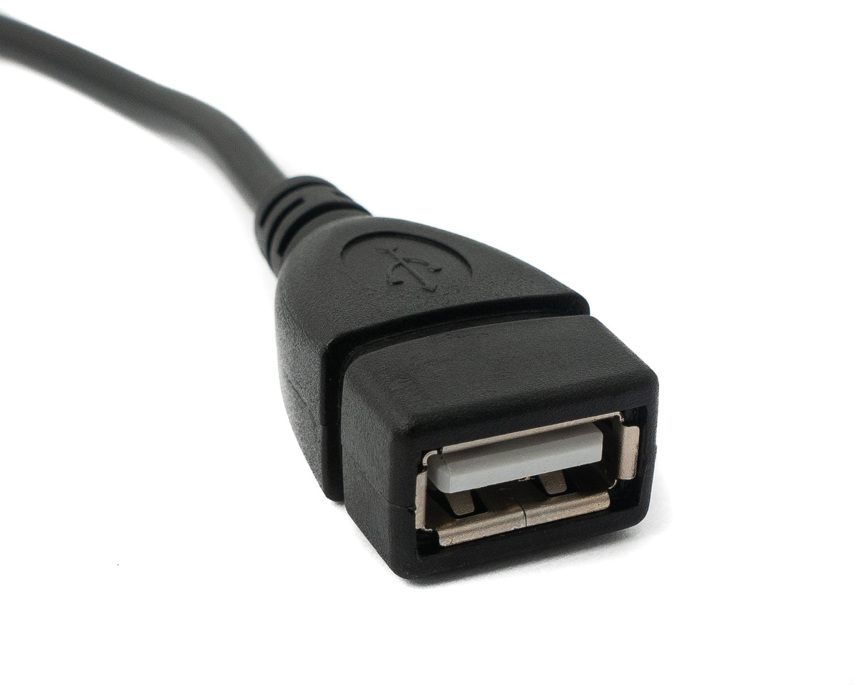 USB 2.0 Kabel 30 cm Typ A Buchse zu 5 polig Leiterplattenstecker Schwarz | System-S