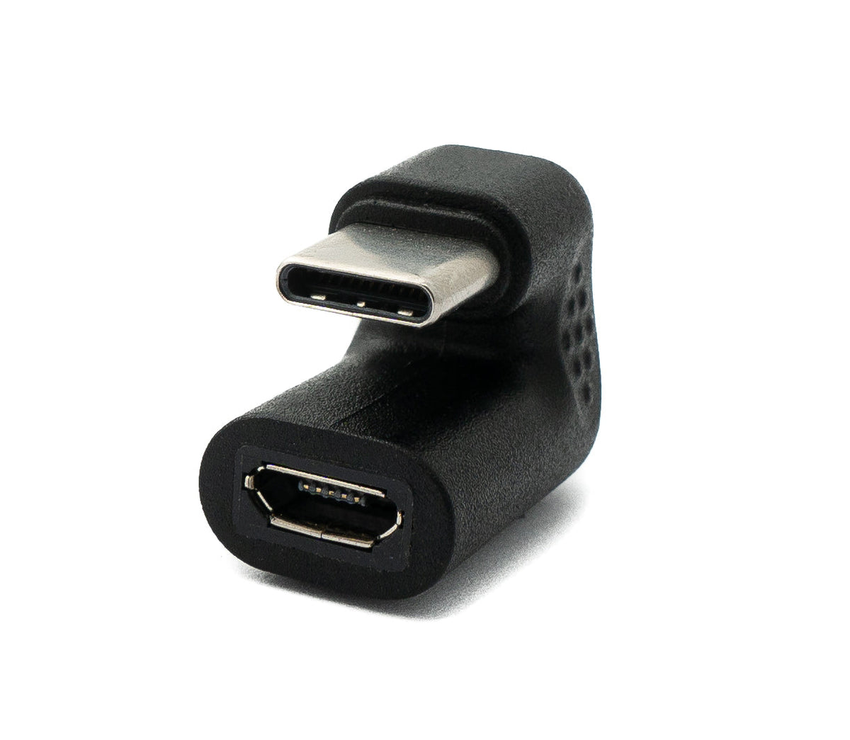 USB 3.1 U Turn 180° Adapter Typ C Stecker zu 2.0 Micro B Buchse Kabel in Schwarz | System-S
