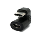 USB 3.1 U Turn 180° Adapter Typ C Stecker zu 2.0 Micro B Buchse Kabel in Schwarz | System-S