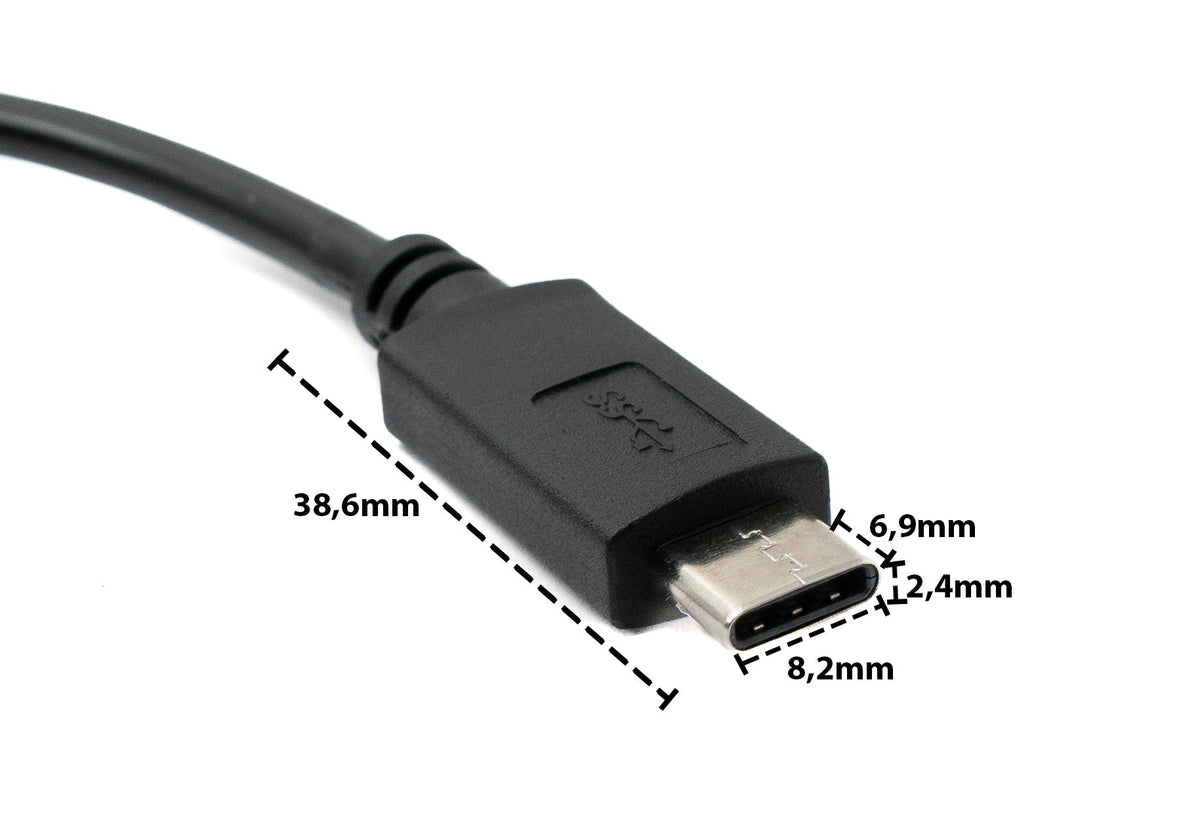 USB 2.0 Y Kabel 35 cm Typ A Buchse zu Typ A Stecker & 3.1 Typ C Buchse Adapter | System-S