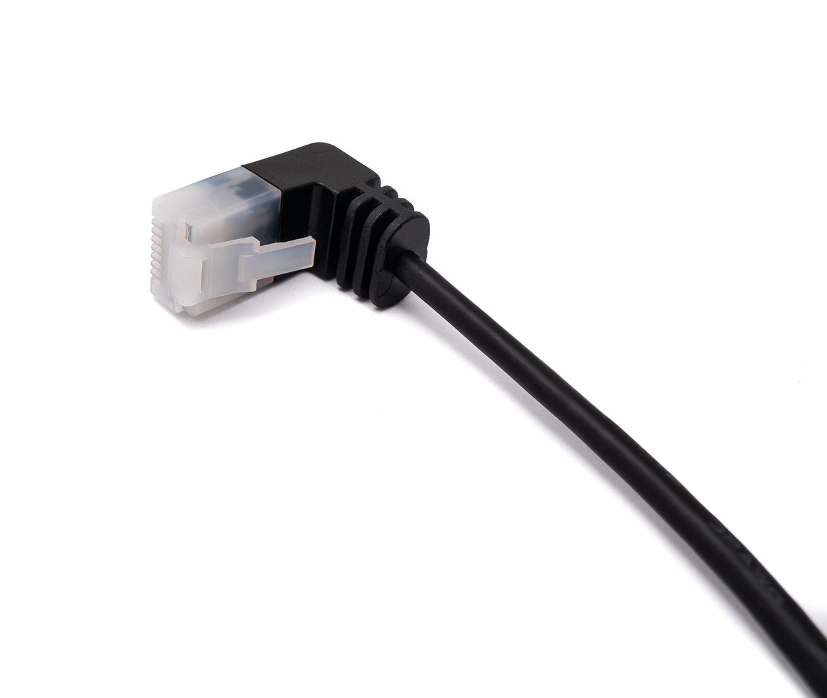 LAN Kabel 25 cm RJ45 8P8C STP Cat6 Stecker zu Stecker Winkel Schwarz | System-S