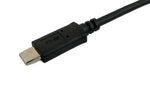 USB 3.1 Kabel 1 m Typ C Stecker zu Typ A Stecker Winkel in Schwarz | System-S
