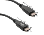 USB4 USB Kabel 50 cm Typ C Stecker zu Stecker 40 Gbit/s USB 4.0 in Schwarz | System-S