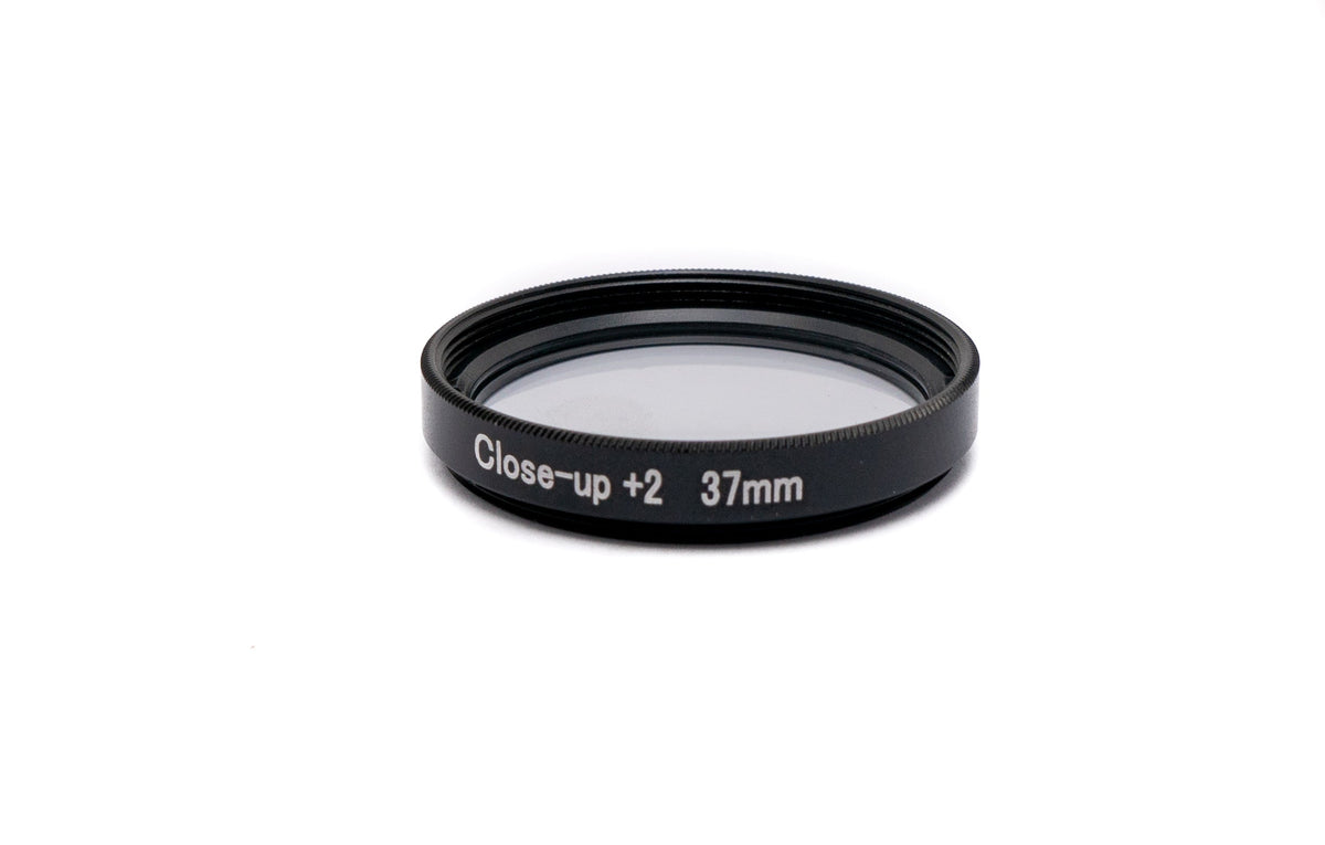 Makro Linse +2 Zoom Close Up Filter mit Clip in Schwarz | System-S
