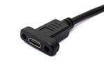 USB 3.1 Kabel 100 cm Typ C Stecker zu Buchse Schraube in Schwarz | System-S