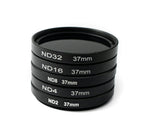 ND Filter Set 37 mm Neutraldichte mit Hülle und Tasche für iPhone 13 Mini | System-S