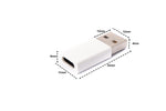 USB 3.1 Adapter Typ C Buchse zu 2.0 Typ A Stecker Kabel in Weiß | System-S