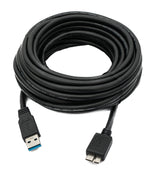 USB 3.0 Kabel 8 m Micro B Stecker zu A Stecker in Schwarz | System-S