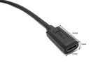 USB 3.1 Gen 2 Kabel 100 cm Typ C Stecker zu Buchse Winkel in Schwarz | System-S