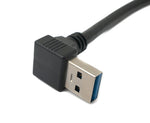 USB 3.0 Kabel 30 cm Micro B Stecker zu A Stecker Schraube Winkel Schwarz | System-S