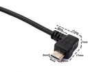 USB 2.0 Kabel 200 cm Typ A Stecker zu Micro B Stecker Spirale Winkel in Schwarz | System-S