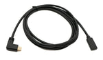 USB 3.1 Gen 2 Kabel 1,8 m Typ C Stecker zu Buchse Winkel in Schwarz | System-S
