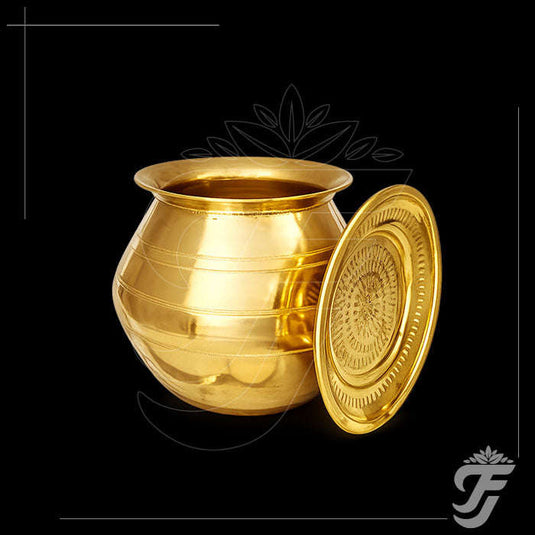 BRASS PONGAL PAANAI NO.14 - 3 LTR WITH LID product image 1