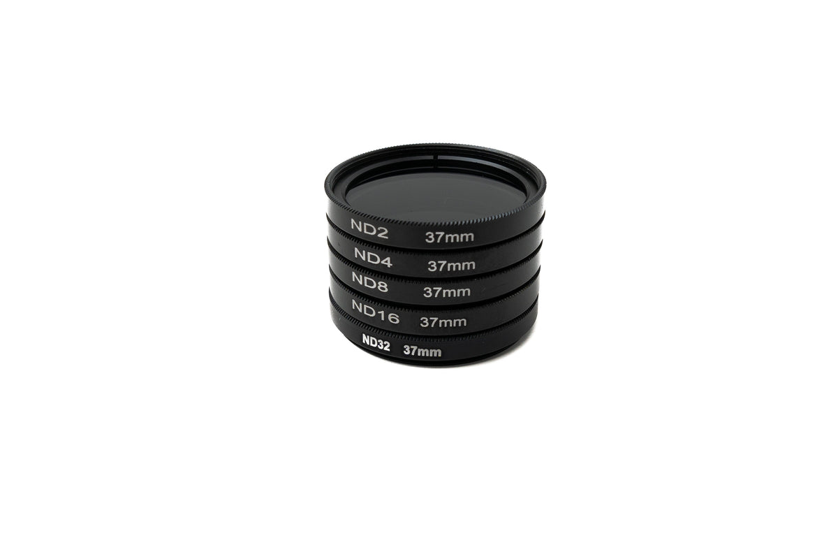 ND Filter Set 37 mm Neutraldichte mit Gewinde Hülle und Tasche für iPhone 15 | System-S