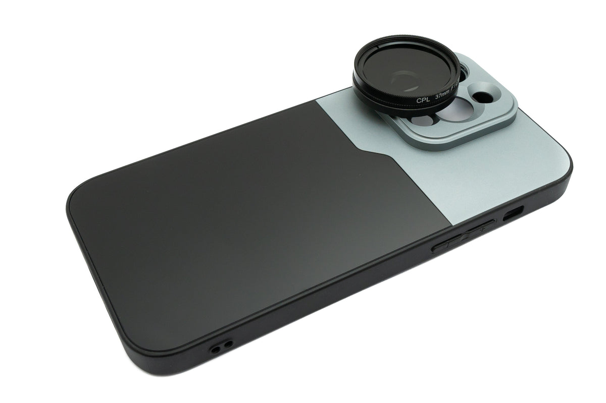 CPL Filter 37 mm Circular Polarizer Linse mit Gewinde Hülle für iPhone 14 Pro Max | System-S
