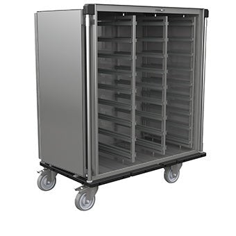 Novocal Sterilgut-Transportwagen mit Auflageschienen für Module Wagengehäuse aus satiniertem Edels | Packung (1 Stück)