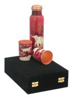 COPPER PLAIN BOTTLE WITH 2GLASS GIFT SET product image 1