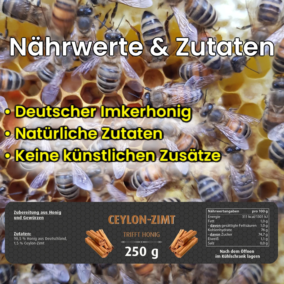 Honig-Geschenkpaket mit zwei Gläsern