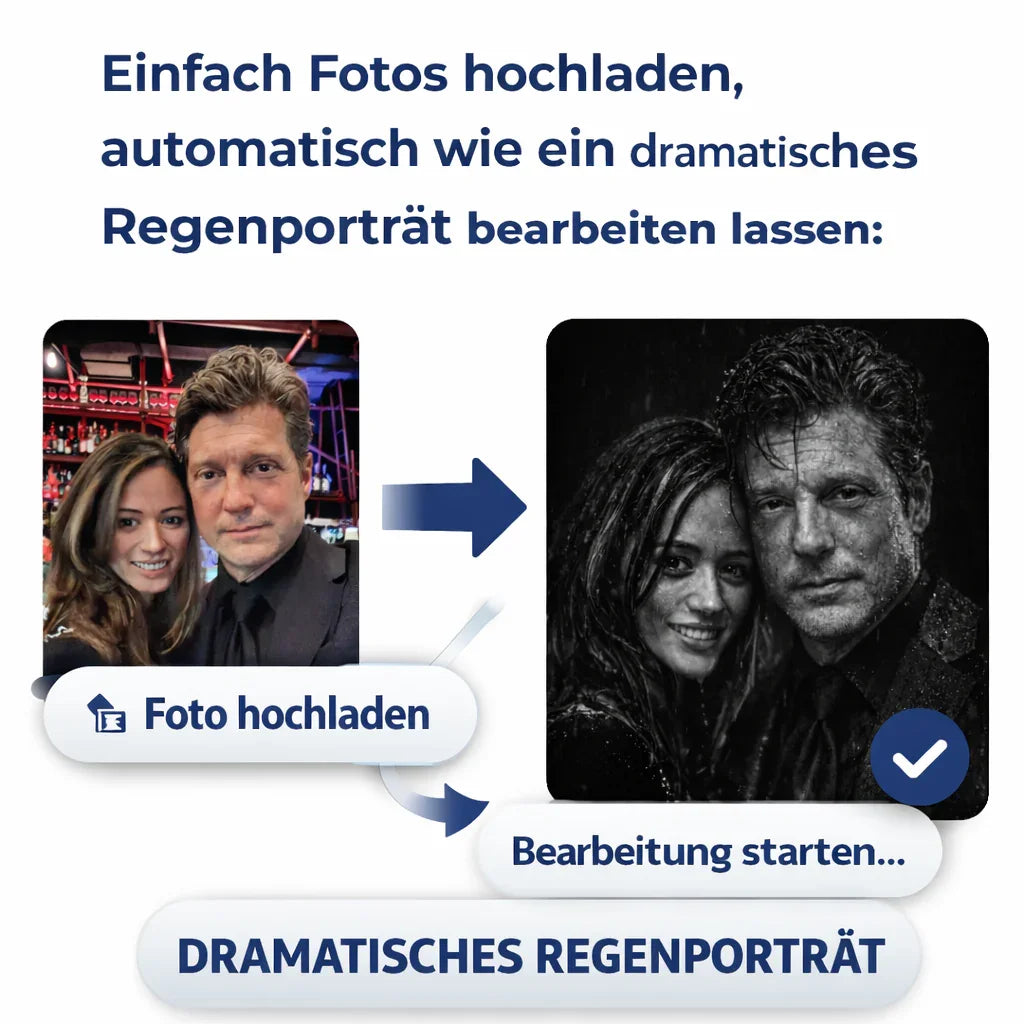 FOTO-POSTER DRAMATISCH IM REGEN personalisiert