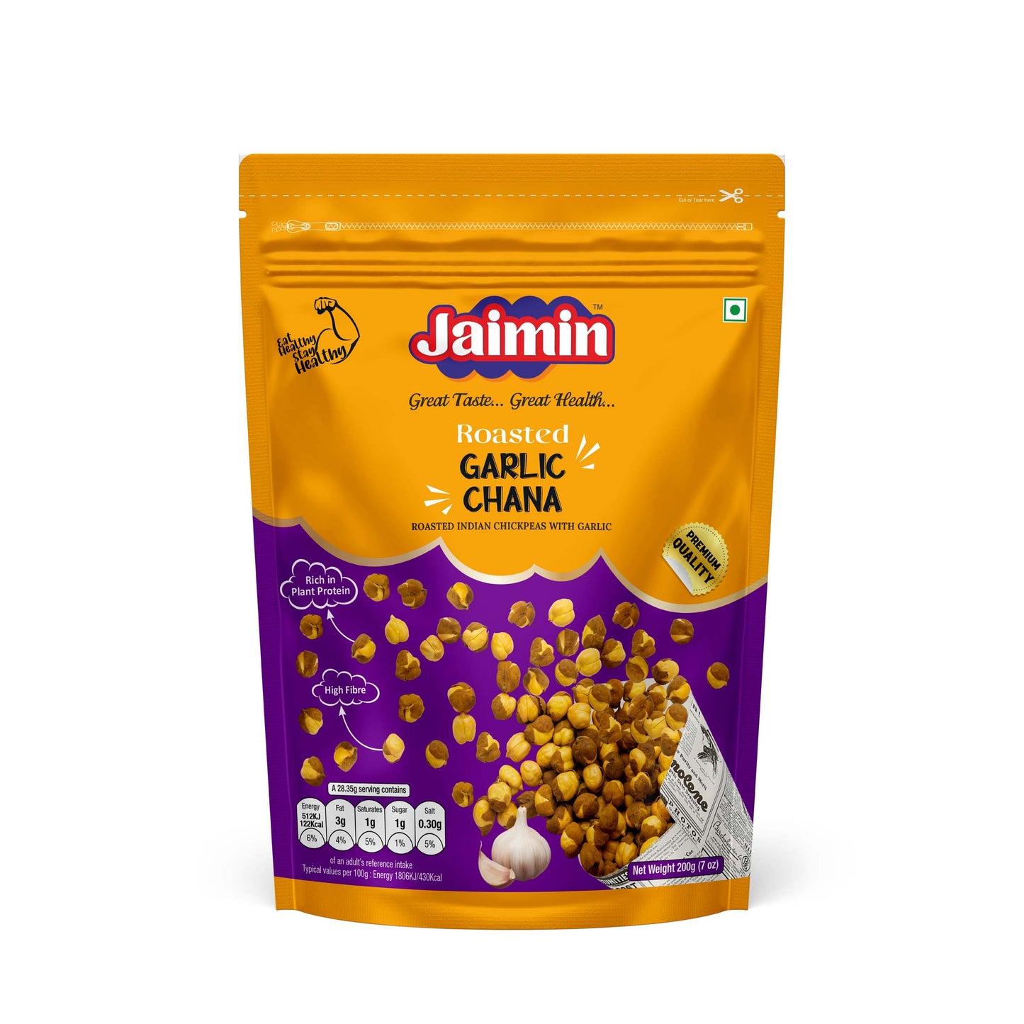 Jaimin Roasted Garlic Chana 200g