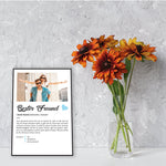 Holzschild Kunstdruck - Definition Poster - Personalisiert mit eigenem Foto