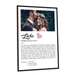 Holzschild Kunstdruck - Definition Poster - Personalisiert mit eigenem Foto