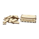 Dominosteine aus Holz mit Holzbox 28 tlg