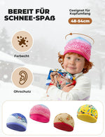 Doppelseitige Mütze für Kinder Weich Elastisch Winddicht 48-54cm
