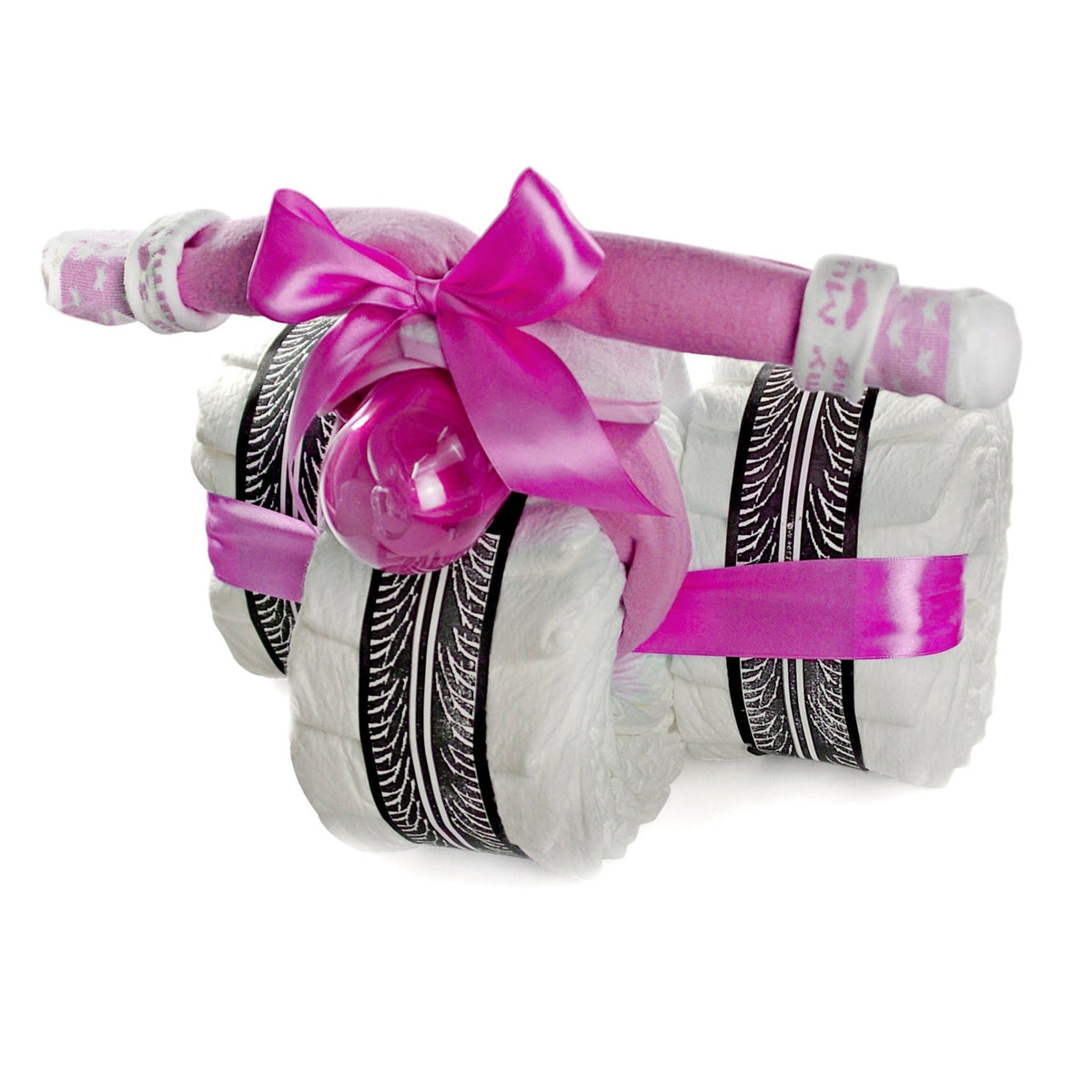 Windeltorte Windeldreirad CRUISER rosa zur Geburt