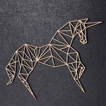 Origami Einhorn aus Holz -
