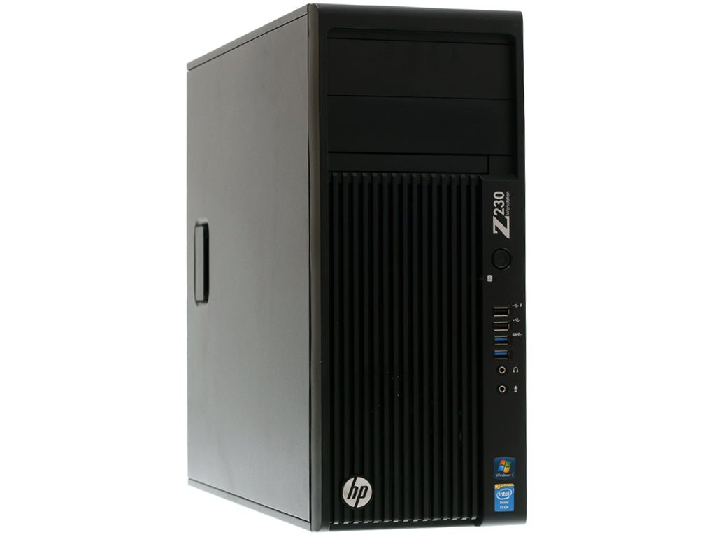 HP Z230 Intel Xeon Quad Core E3 128GB SSD + 1TB 16GB Speicher Win 10 Pro