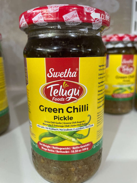 Telugu Foods Red Chilli Pickle (with garlic) 300g - Namma Markt