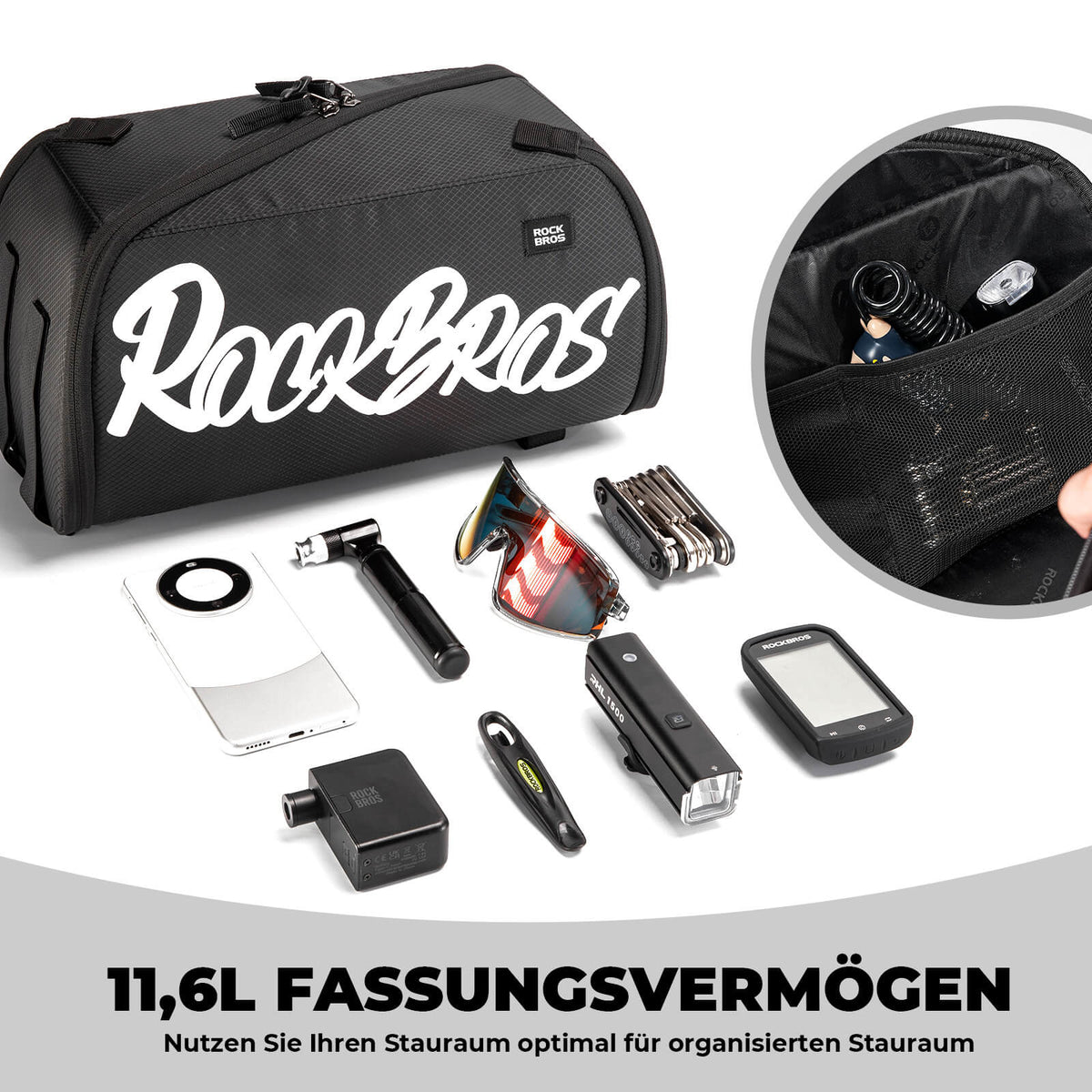Faltbare Einteiler-Gepäckträgertasche für den Gepäckträger